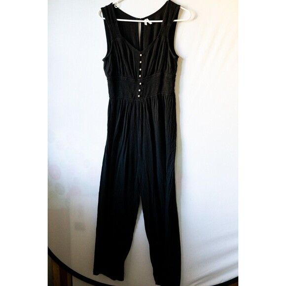 MUDD Black jumpsuit L womens goth witchy tank Y2K - Picture 1 of 5